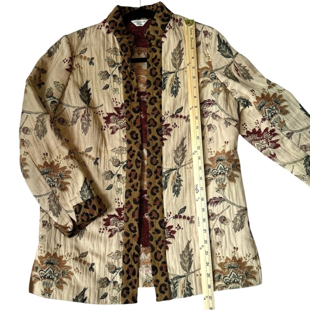 Laura Ashley Patchwork Lagenlook Fall Quilted Jacket‎ Petite Small - Picture 10 of 11